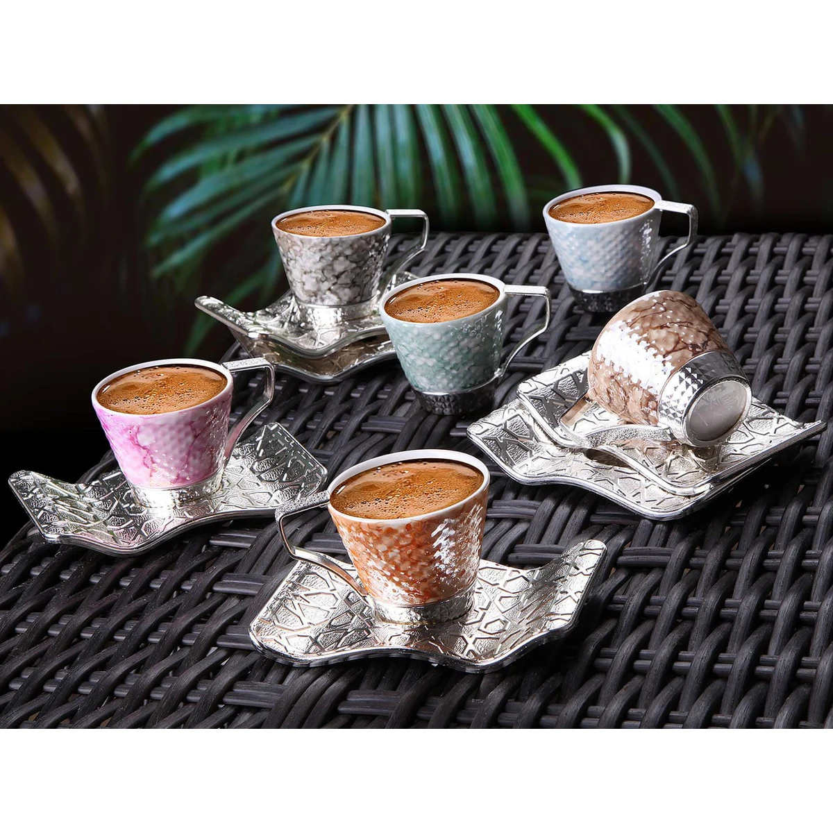 hasimoglu-busem-selcuklu-tirtikli-mix-kahve-seti-gumus-1 Busem Selçuklu Tırtıklı Mix Kahve Seti-Gümüş - Görsel 1
