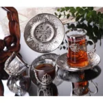 Sefa Heybeli Çay Seti 18 Parça-Nikel