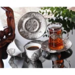 Sefa Heybeli Porselenli Çay Seti 30 Parça-Altın - Görsel 3